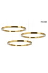 Lampa wisząca RING 100 + 100 + 100 złota na jednej podsufitce - Moosee