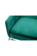 Fotel EMMA VELVET ciemny zielony welur - podstawa czarna - King Home