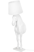 Lampa podłogowa KOŃ HORSE STAND M biała - włókno szklane - King Home