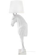 Lampa podłogowa KOŃ HORSE STAND M biała - włókno szklane - King Home