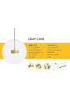 Lampa wisząca CAPRI 6 złota - 60 LED, alumiumium, szkło - Moosee