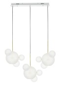 MOOSEE lampa wisząca CAPRI LINE 3 złota / biała - 180 LED, aluminium, szkło - Moosee