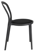 Krzesło SLIM czarne - polipropylen, tkanina - King Home