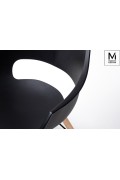 MODESTO fotel FORO czarny - podstawa bukowa - Modesto Design