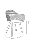 MODESTO krzesło BASKET ARM WOOD czarne - polipropylen, nogi jesionowe - Modesto Design