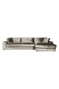RICHMOND sofa narożna SANTOS R srebrna - Richmond Interiors
