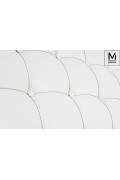 MODESTO fotel BARCELON biały - ekoskóra, stal polerowana - Modesto Design