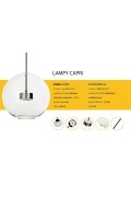 Lampa wisząca CAPRI 4 chrom - 60 LED, aluminium, szkło - King Home