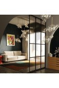 Lampa wisząca CAPRI LINE 7 złota - 420 LED, aluminium, szkło - King Home