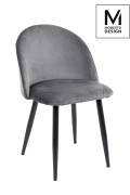 MODESTO krzesło NICOLE szare - welur, metal - Modesto Design