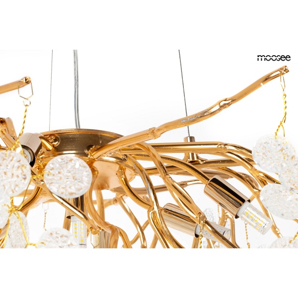 Lampa wisząca RIVIERA 60 złota / clear - Moosee