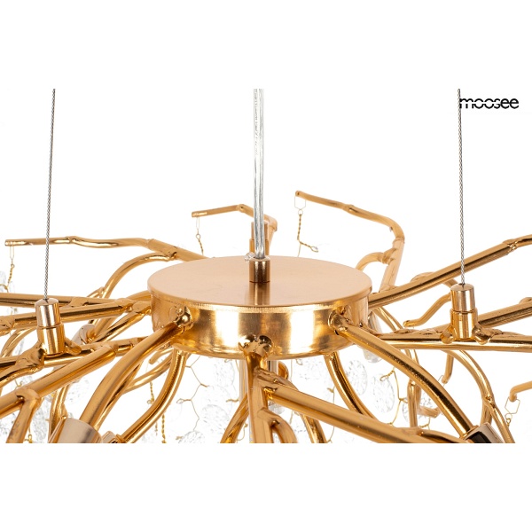 Lampa wisząca RIVIERA 60 złota / clear - Moosee