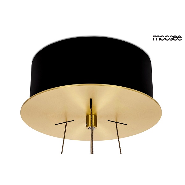 Lampa wisząca SATURNUS 70 złota - LED, kryształ, stal szczotkowana - Moosee