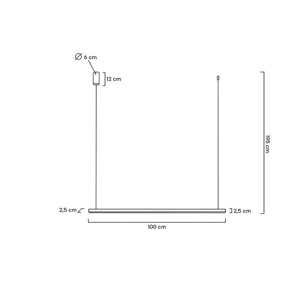 Lampa wisząca LINUS 100 złota - Moosee