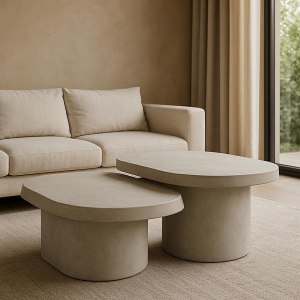 Zestaw stolików kawowych OTTO beżowy - MaMaison