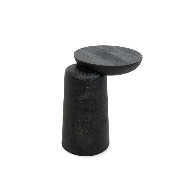 Stolik ELIAS czarny / drewno - MaMaison