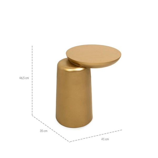 Stolik ELIAS złoty / drewno - MaMaison