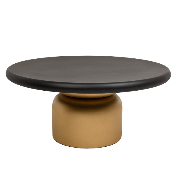 Stolik kawowy LEONARDO złoty / czarny - MaMaison