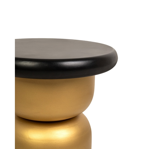 Stolik LEONARDO czarny / złoty - MaMaison