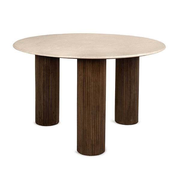 Stół jadalniany RAGNO 120 drewno / marmur - MaMaison