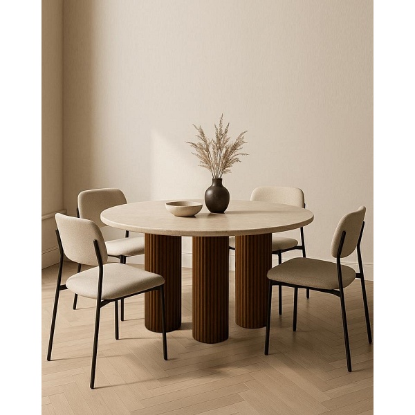 Stół jadalniany RAGNO 120 drewno / marmur - MaMaison