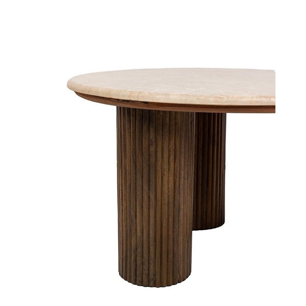 Stolik kawowy RAGNO marmur / drewno - MaMaison