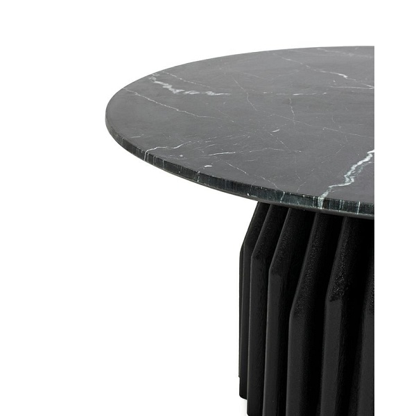 Stolik kawowy LEVANTE czarny marmur / drewno - MaMaison
