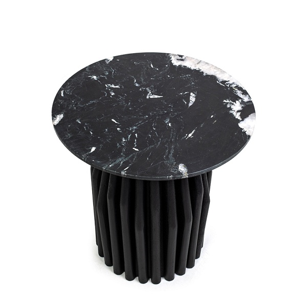 Stolik LEVANTE czarny marmur / drewno - MaMaison