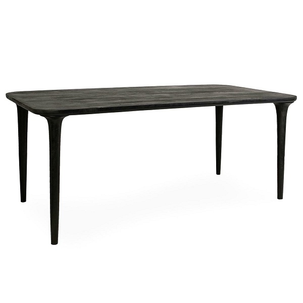 Stół jadalniany LAMINAR 200 czarny / drewno - MaMaison