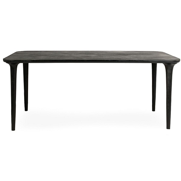 Stół jadalniany LAMINAR 200 czarny / drewno - MaMaison