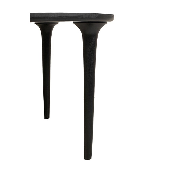 Stół jadalniany LAMINAR 200 czarny / drewno - MaMaison