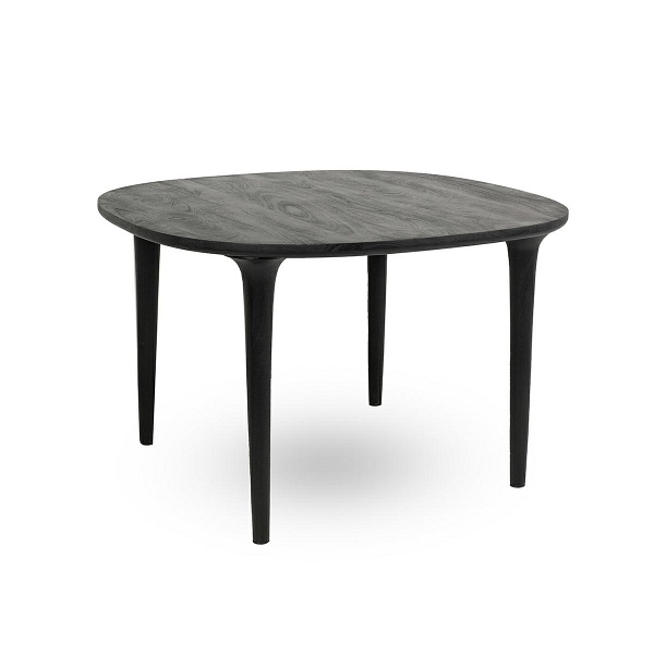 Stół jadalniany LAMINAR 120 czarny / drewno - MaMaison