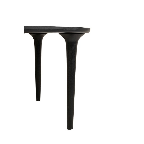 Stół jadalniany LAMINAR 120 czarny / drewno - MaMaison