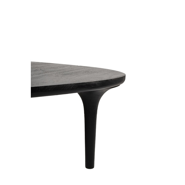 Stolik kawowy LAMINAR czarny / drewno - MaMaison