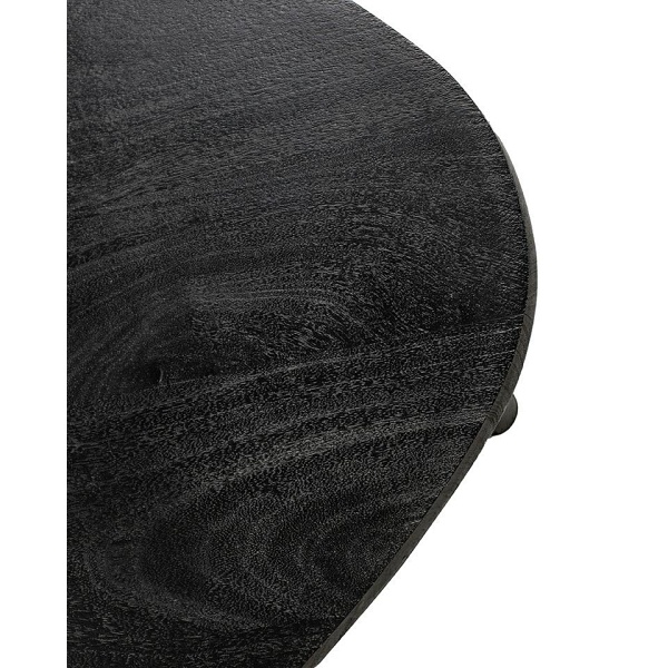 Stolik kawowy LAMINAR czarny / drewno - MaMaison