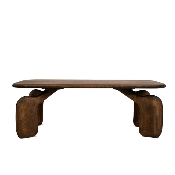 Stolik kawowy ORIZON brązowy / drewno - MaMaison