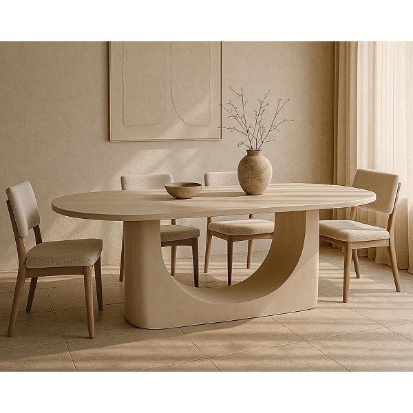 Stół jadalniany ICARO 220 beżowy / drewno - MaMaison