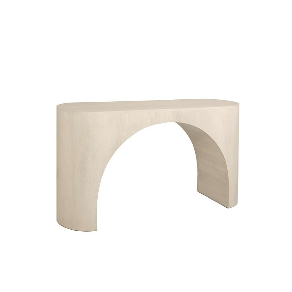 Konsola ICARO beżowa / drewno - MaMaison