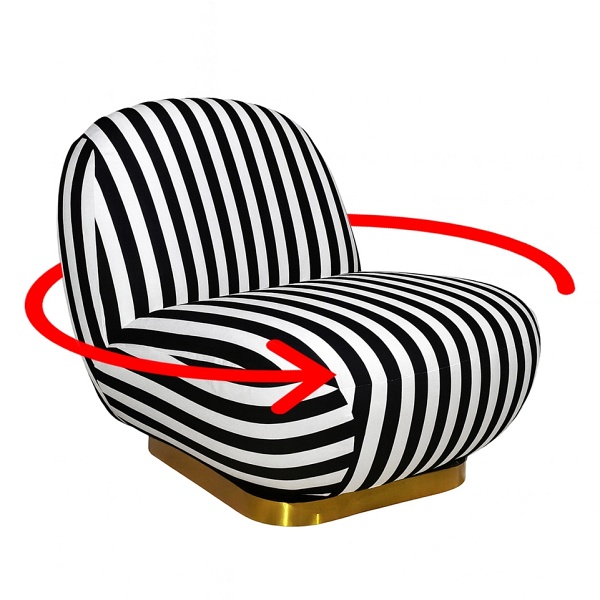 Fotel obrotowy AZURE biały / czarny - MaMaison