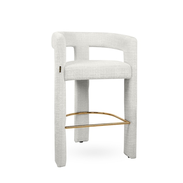 Krzesło barowe LOGAN białe - MaMaison