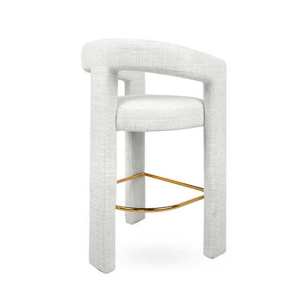 Krzesło barowe LOGAN białe - MaMaison