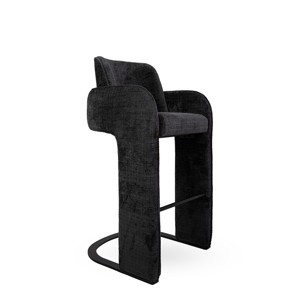 Krzesło barowe BORA czarne - MaMaison