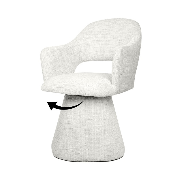 Krzesło obrotowe VERONA białe - MaMaison