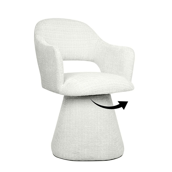 Krzesło obrotowe VERONA białe - MaMaison