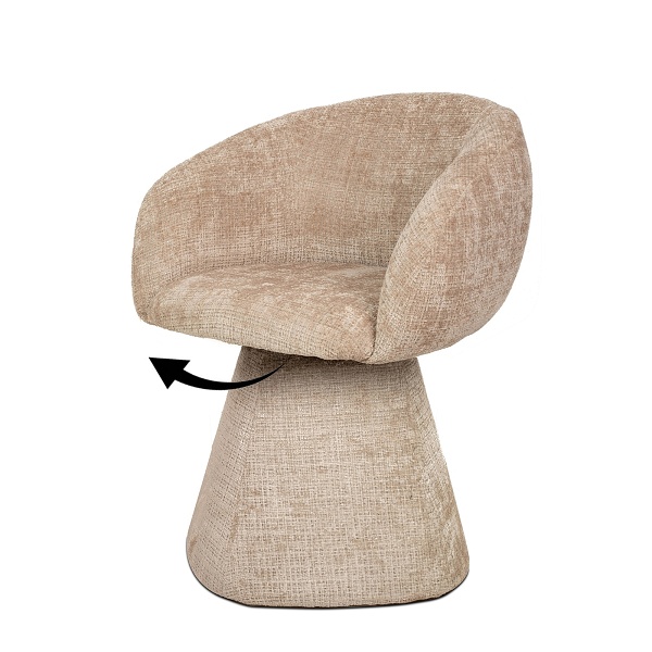 Krzesło obrotowe PEDRA beżowe - MaMaison