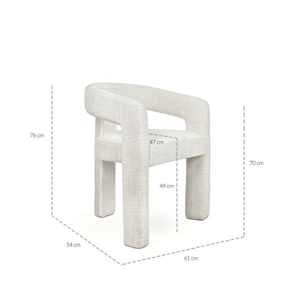 Krzesło LOGAN białe - MaMaison