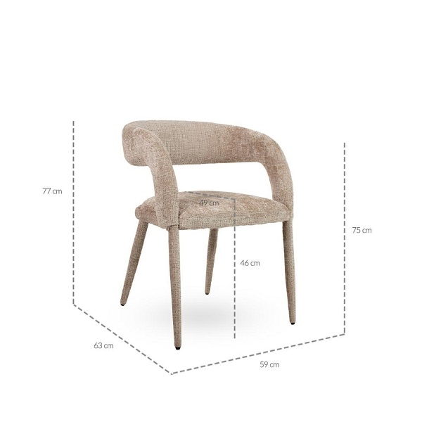 Krzesło IRIS beżowe - MaMaison