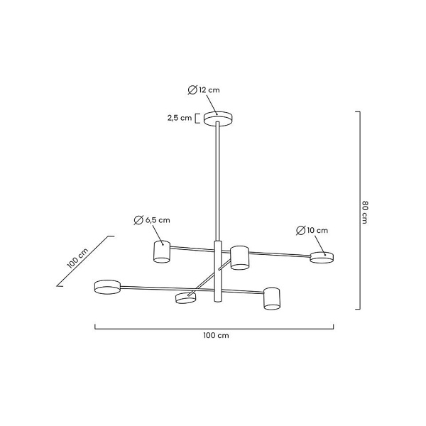 Lampa wisząca PIAZETTA złota - Moosee