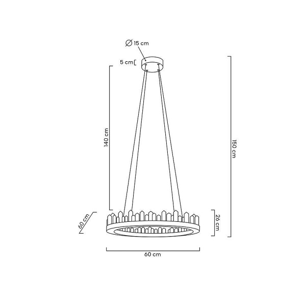 Lampa wisząca NENUFAR złota - Moosee
