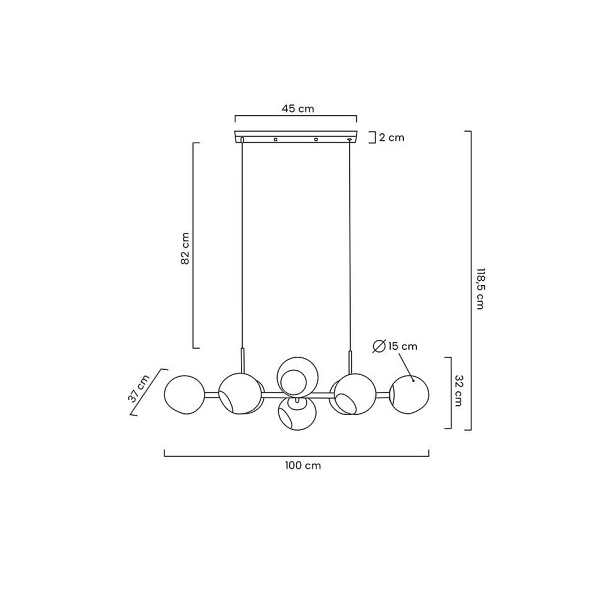 MOOSEE lampa wisząca ROMEO BLACK czarna - Moosee